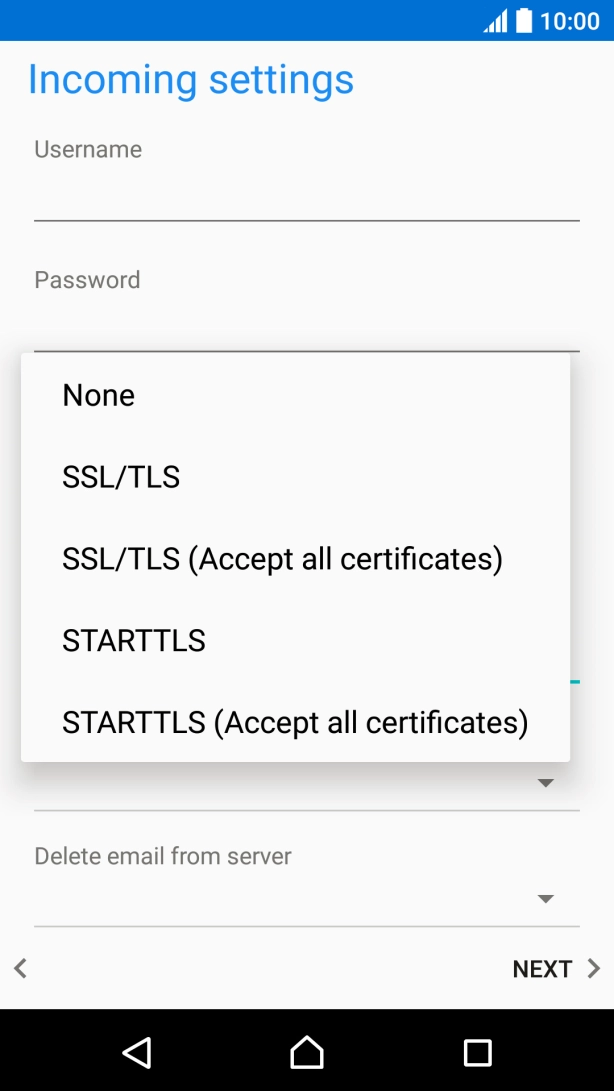 Press None to turn off the function.