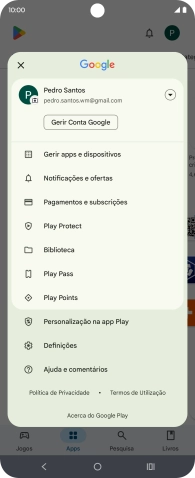 Prima Gerir apps e dispositivos.