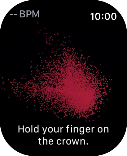 Place your index finger on the Digital Crown while the measurement is done.