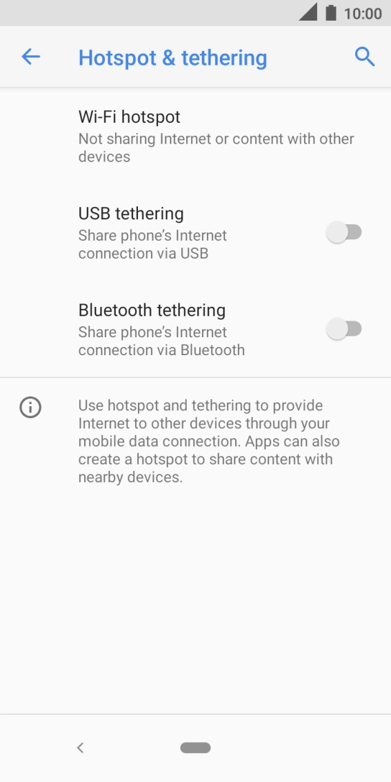 Press Wi-Fi hotspot. Press Wi-Fi hotspot.