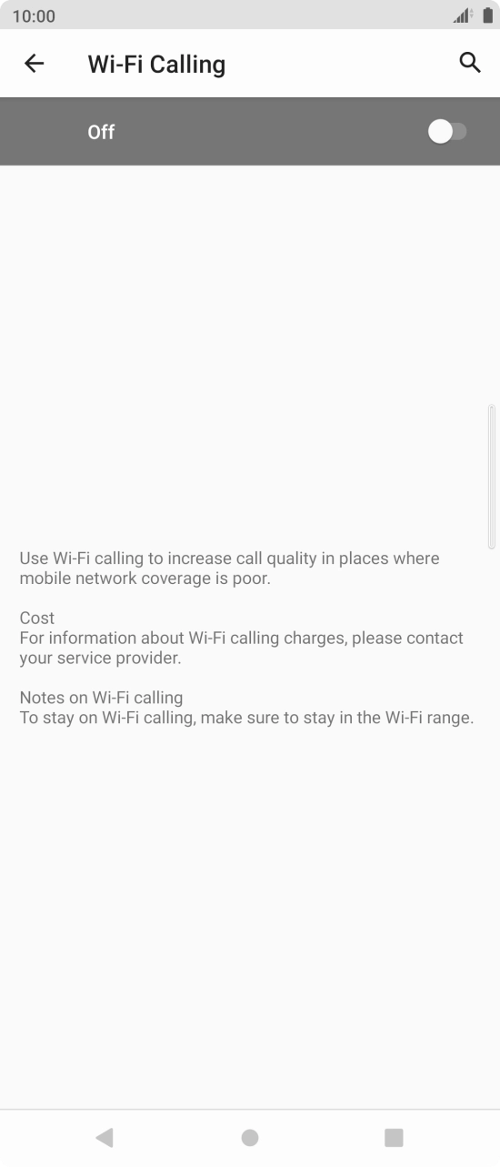 Press the indicator to turn the function on or off.