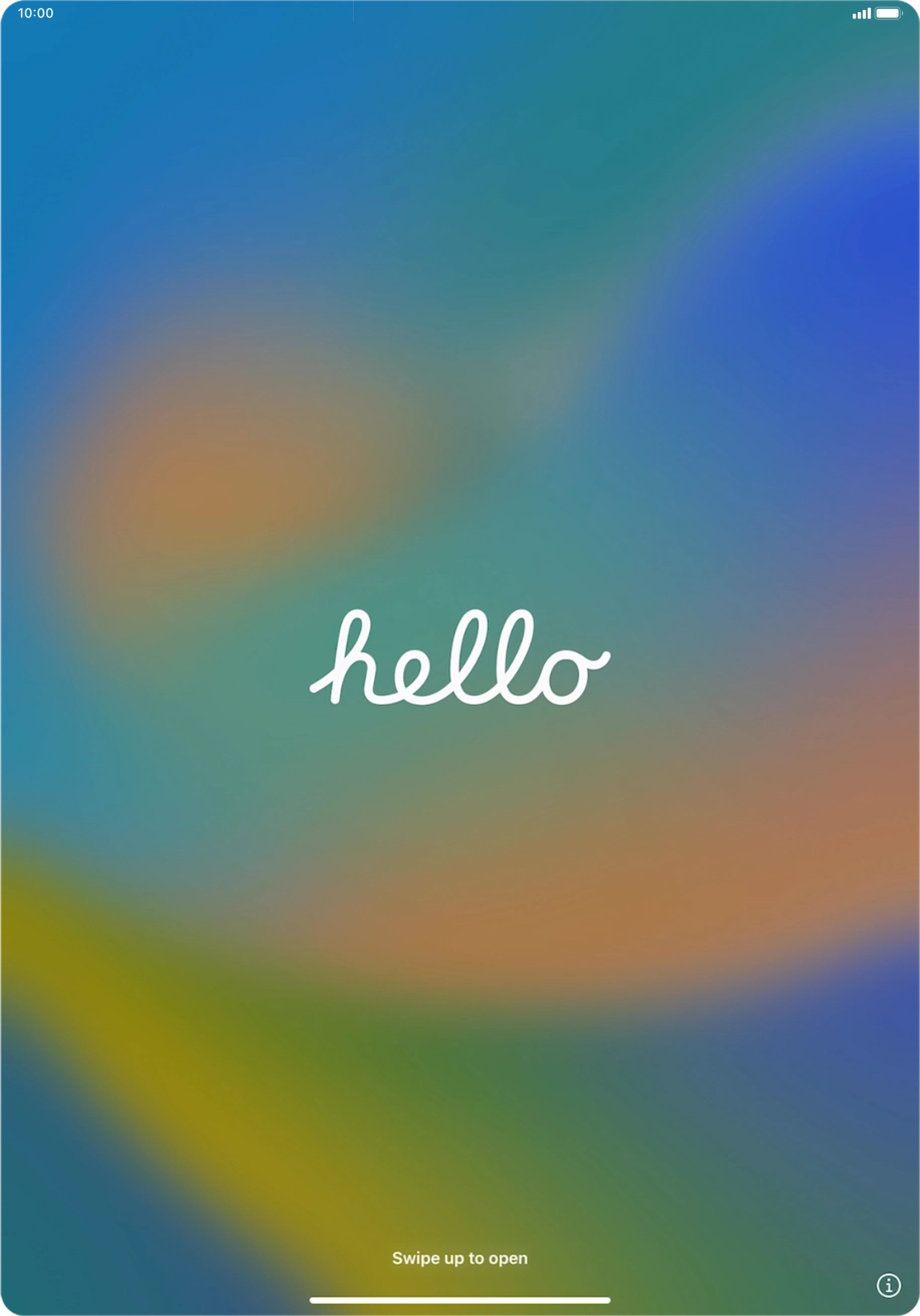 Slide your finger upwards starting from the bottom of the screen.