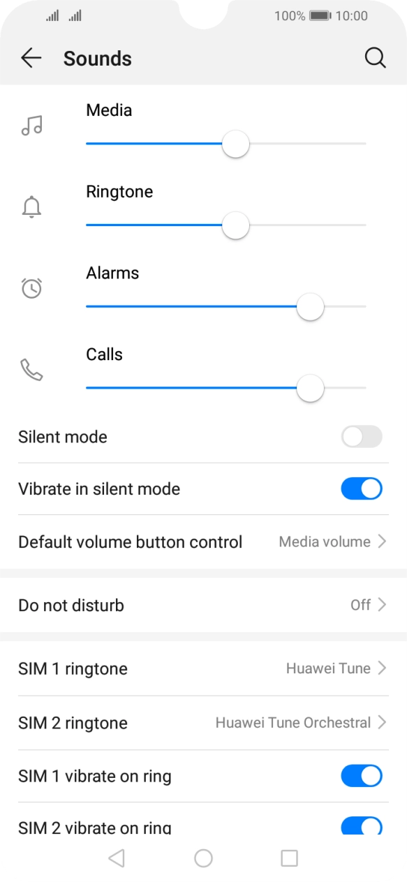 Press ‹SIM› ringtone.