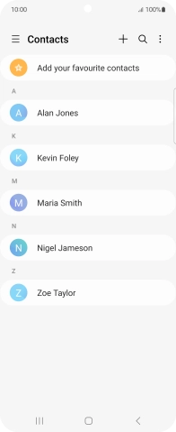 Press the new contact icon.
