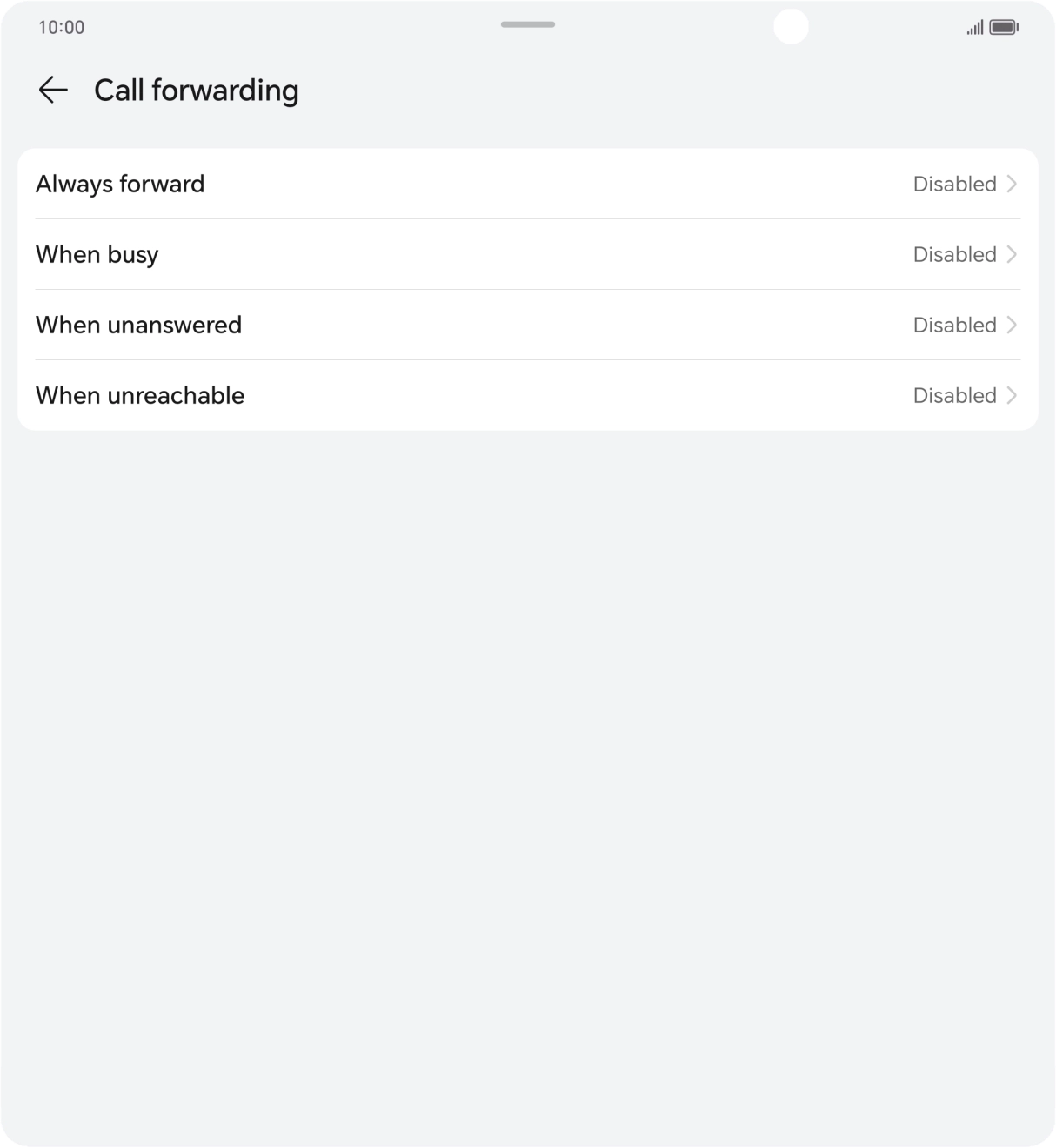 Press the required divert type.