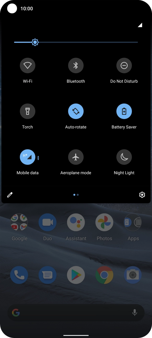 Slide your finger upwards starting from the bottom of the screen to return to the home screen.