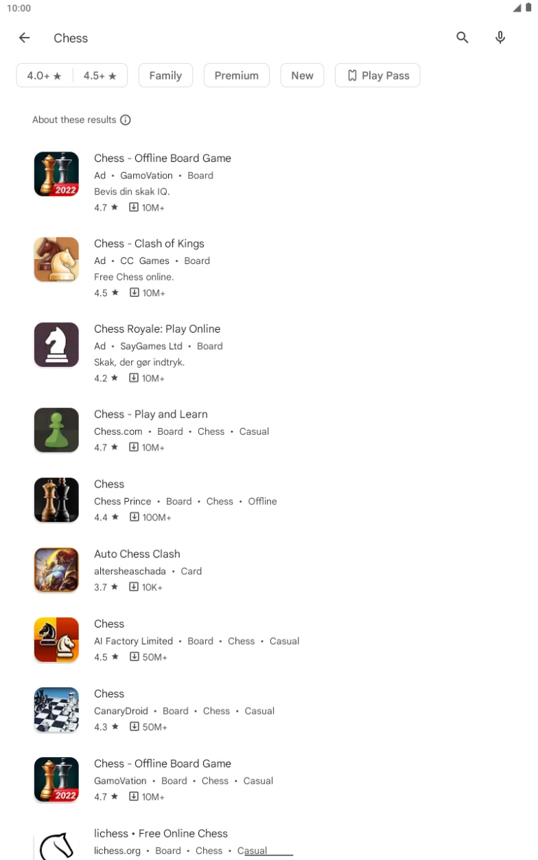 Press the required app.