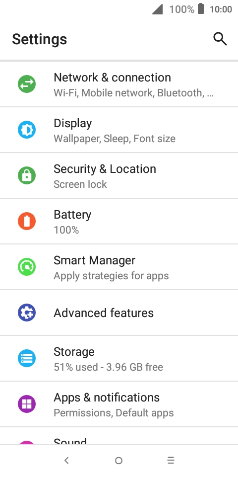 Press Security & Location. Press Security & Location.