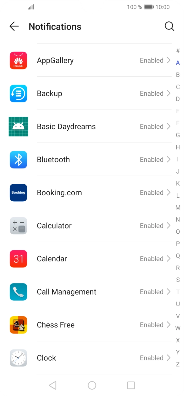 Press the required app. Press the required app.