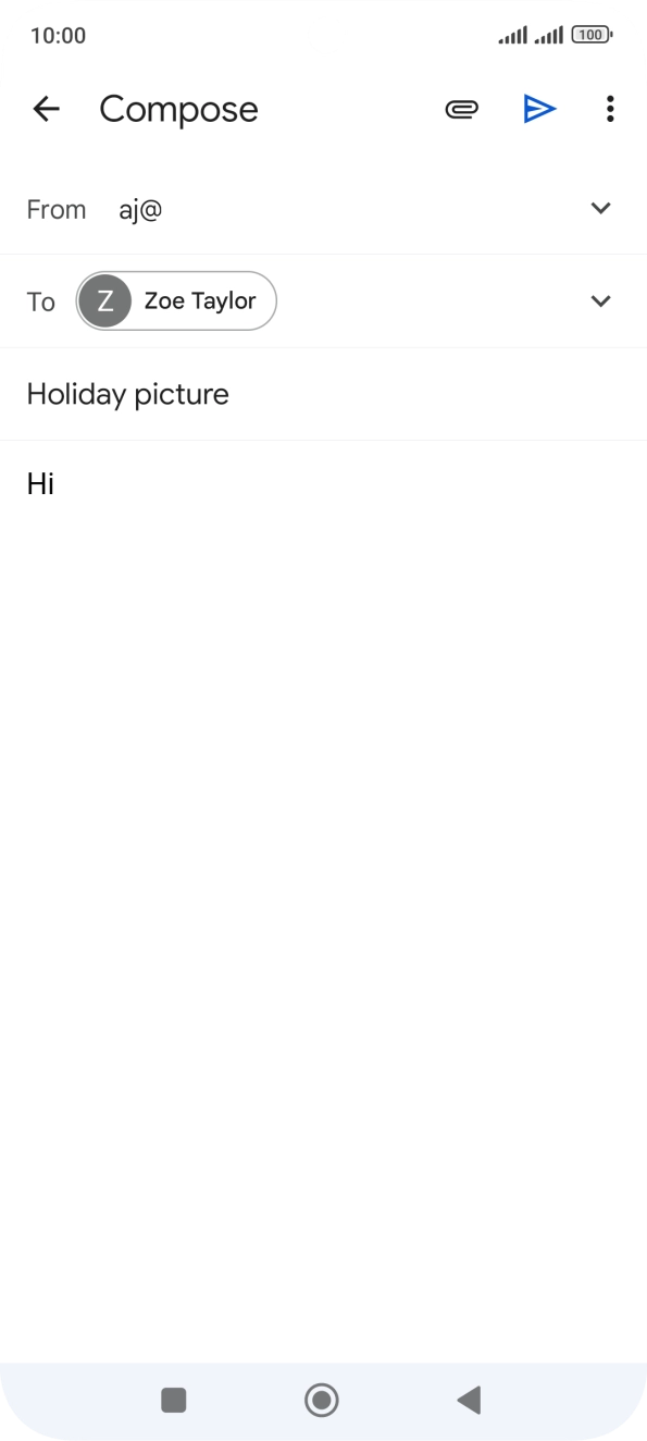 Press the attachment icon.
