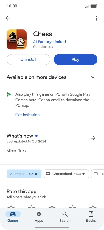 Press Uninstall.