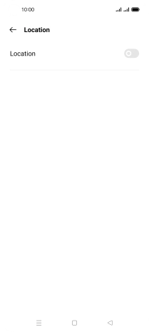 Press the indicator next to 'Location' to turn the function on or off.