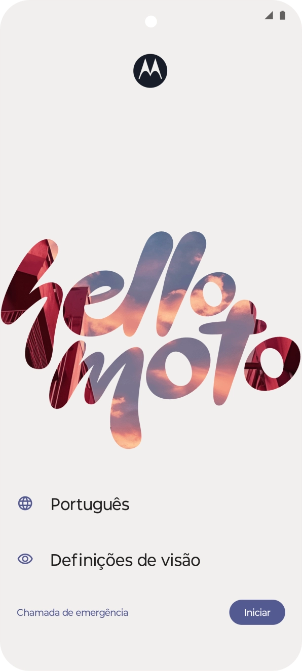 Prima o campo junto ao ícone de idioma.