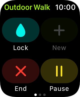 Press End to stop your training activity. Press End to stop your training activity.
