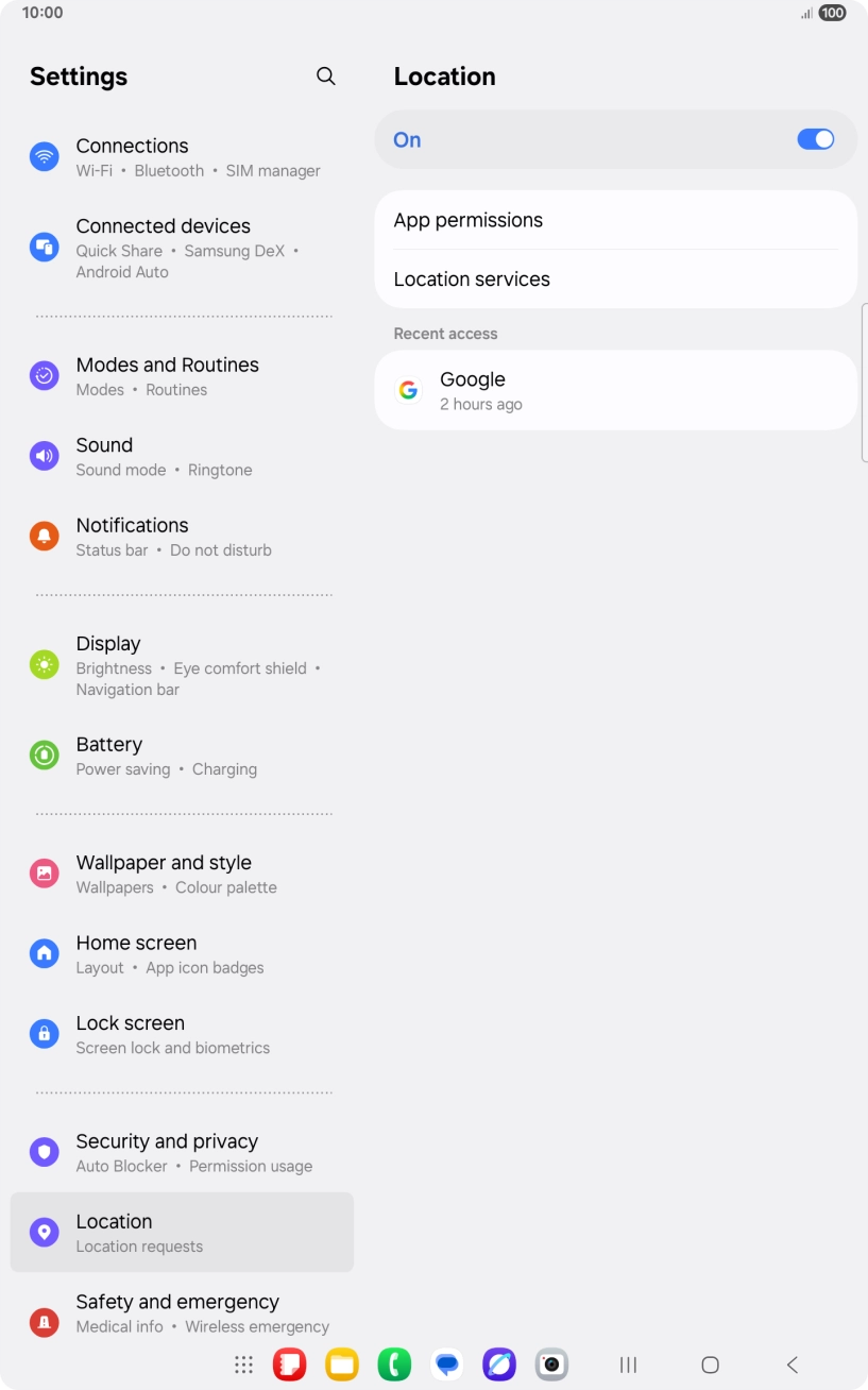 Press App permissions. Press App permissions.