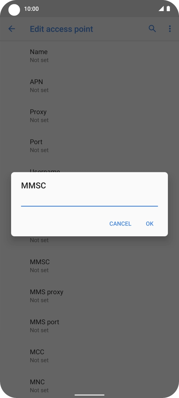 Key in http://mmsc.mms.o2.co.uk:8002 and press OK. Key in http://mmsc.mms.o2.co.uk:8002 and press OK.