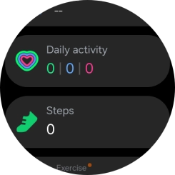 Under Daily activity, you can see how far you are from completing your daily activity goals. Under Daily activity, you can see how far you are from completing your daily activity goals.