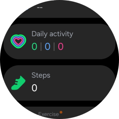 Under Daily activity, you can see how far you are from completing your daily activity goals. Under Daily activity, you can see how far you are from completing your daily activity goals.