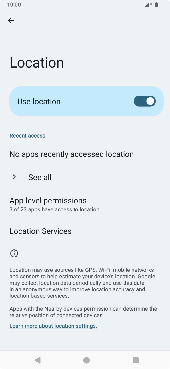 Press App-level permissions. Press App-level permissions.
