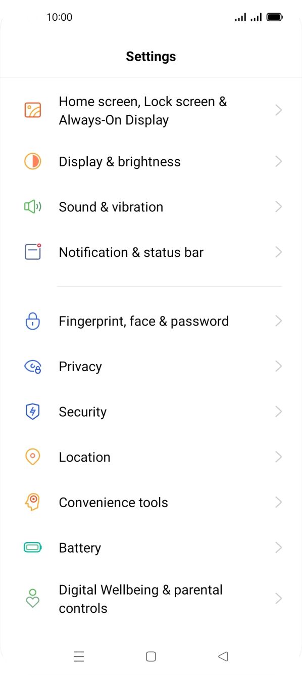 Press Notification & status bar.