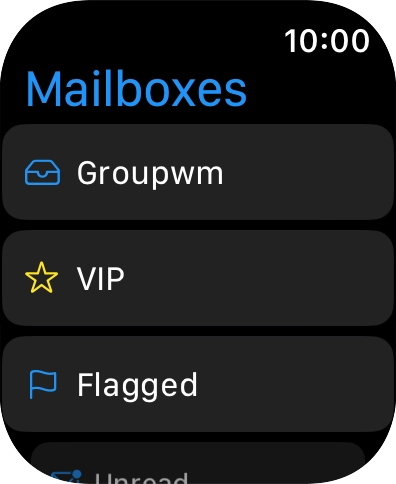Press the required email account.