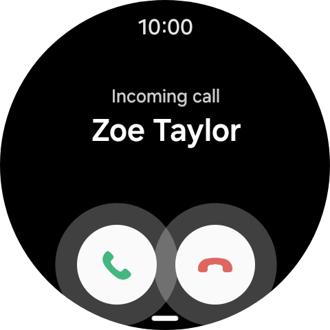 Press the accept call icon and slide your finger upwards to answer the call.