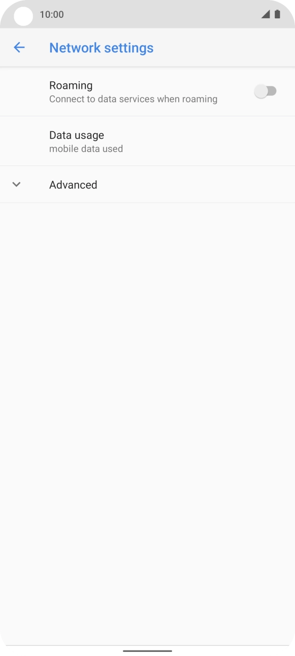 Press Advanced. Press Advanced.