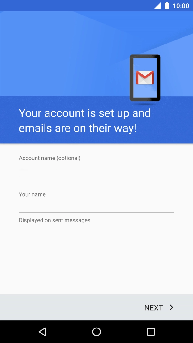 Press the field below 'Account name (optional)'.