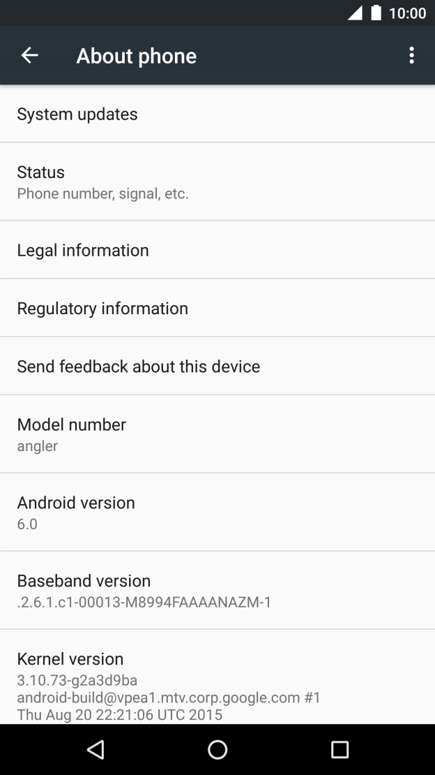 Press System updates. If a new software version is available, it's displayed. 
Follow the instructions on the screen to update the phone software.