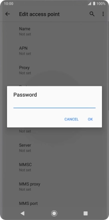 Key in password and press OK.