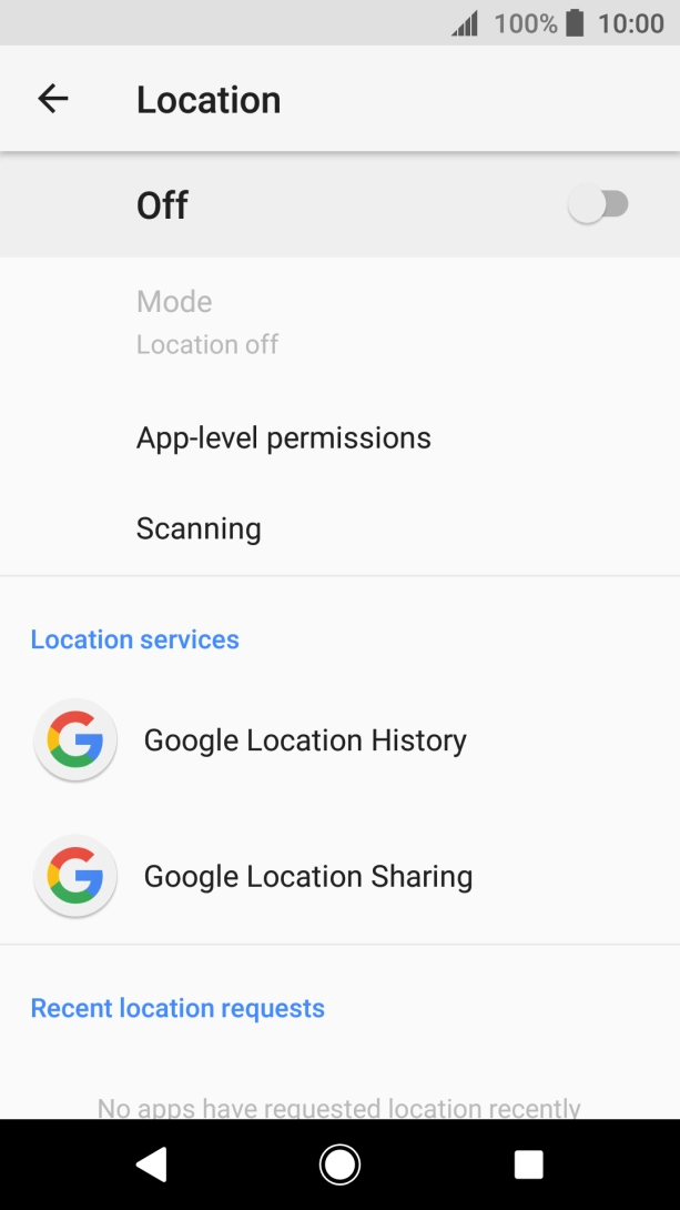 Press the indicator to turn the function on or off.