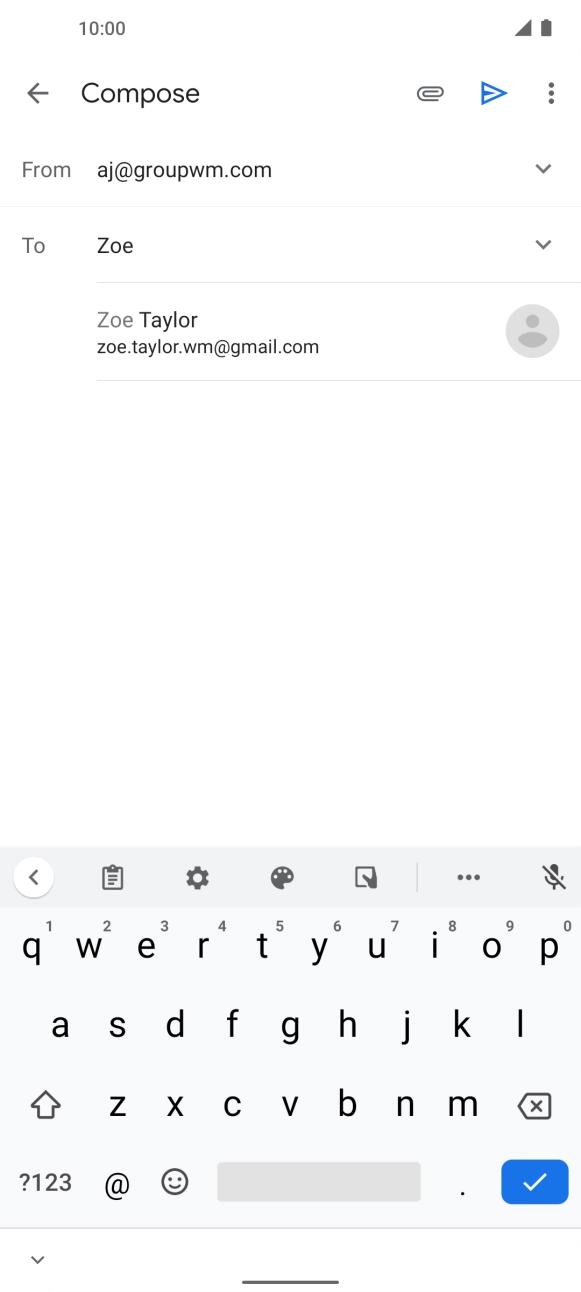 Press the required contact.