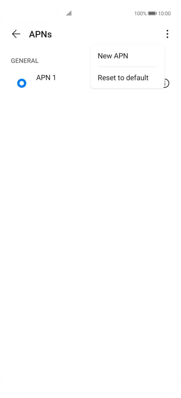 Press New APN. Press New APN.
