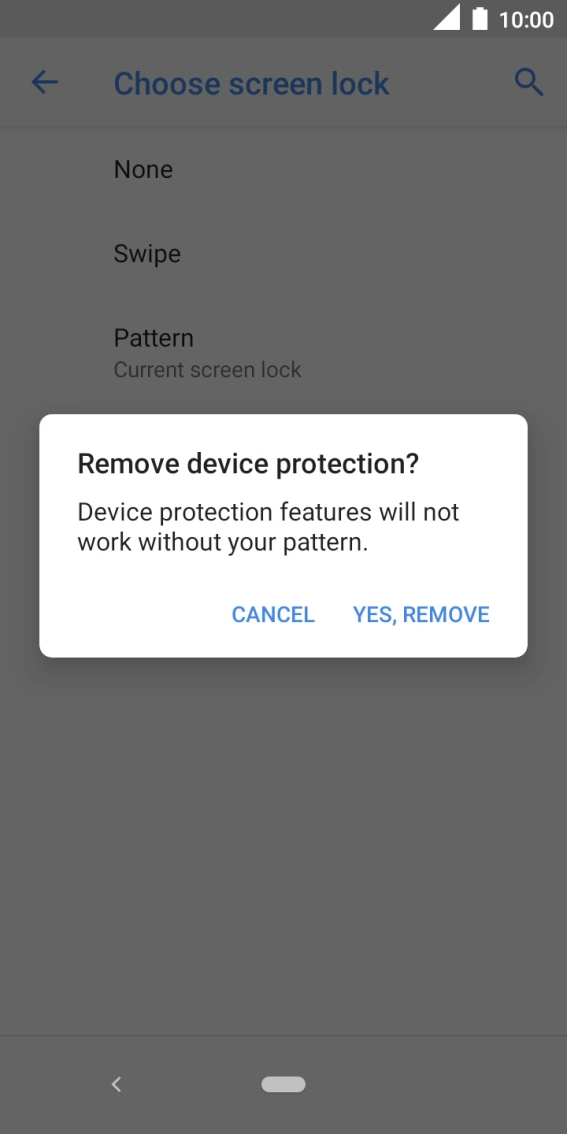 Press YES, REMOVE. Press YES, REMOVE.