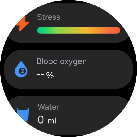Press Blood oxygen.