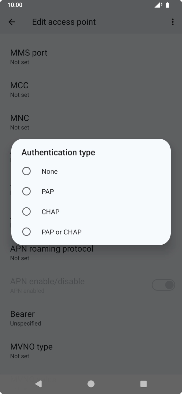 Press PAP. Press PAP.