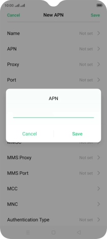 Key in wap.o2.co.uk and press Save.
