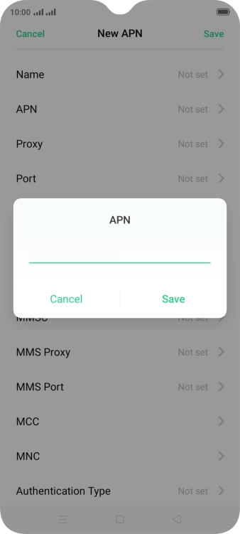 Key in wap.o2.co.uk and press Save.