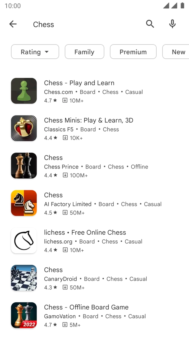 Press the required app.