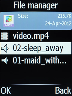 Highlight the required ring tones to hear them.