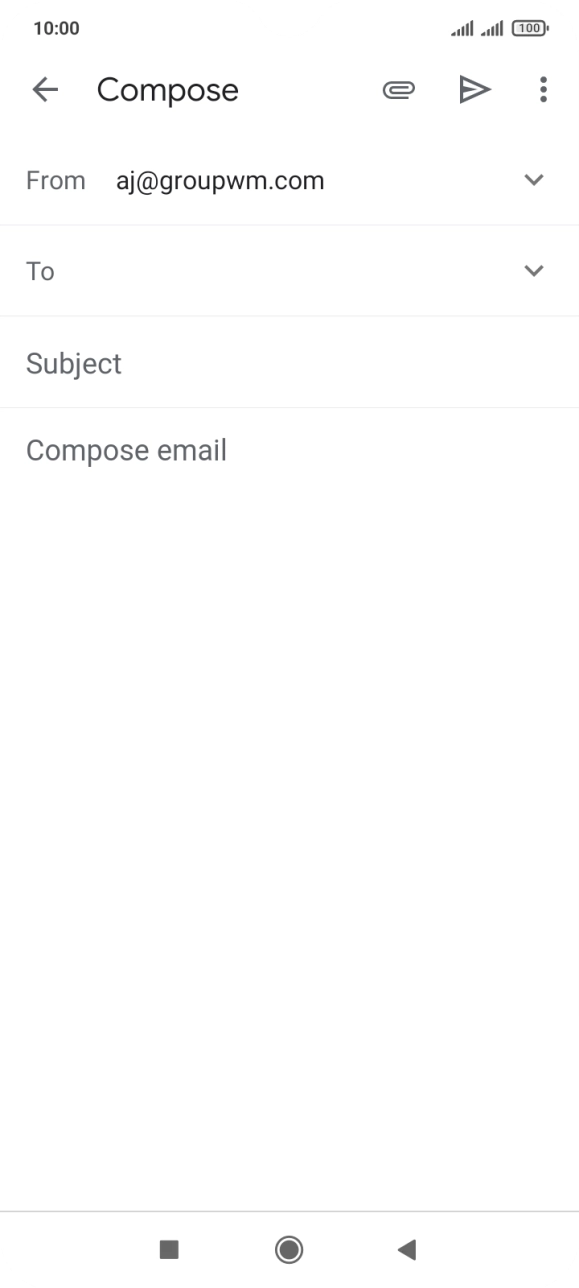 Press the field next to 'To' and key in the first letters of the recipient's name. Press the field next to 'To' and key in the first letters of the recipient's name.