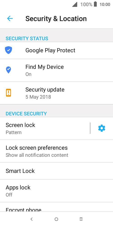 Press Screen lock and key in the current phone lock code. Press Screen lock and key in the current phone lock code.
