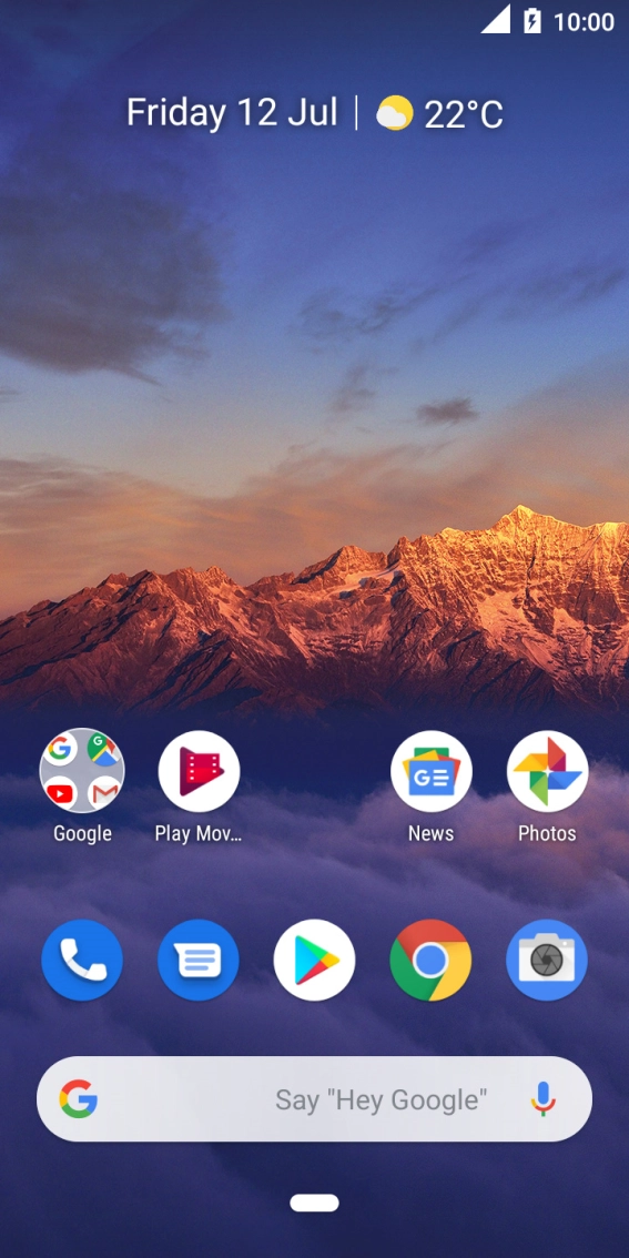 When the battery charging icon is displayed, charging is in progress.