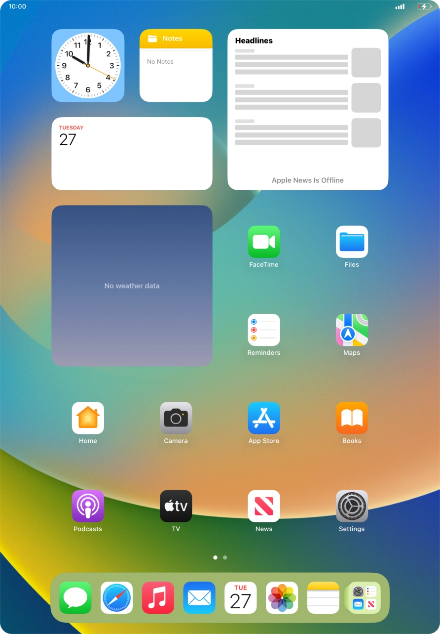 When the battery charging icon is displayed, charging is in progress.