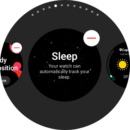 Press the remove widget icon.