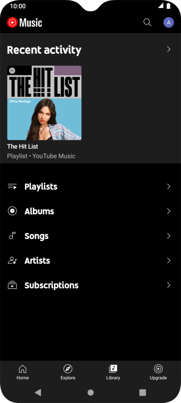 Press the required category and go to the required audio file.