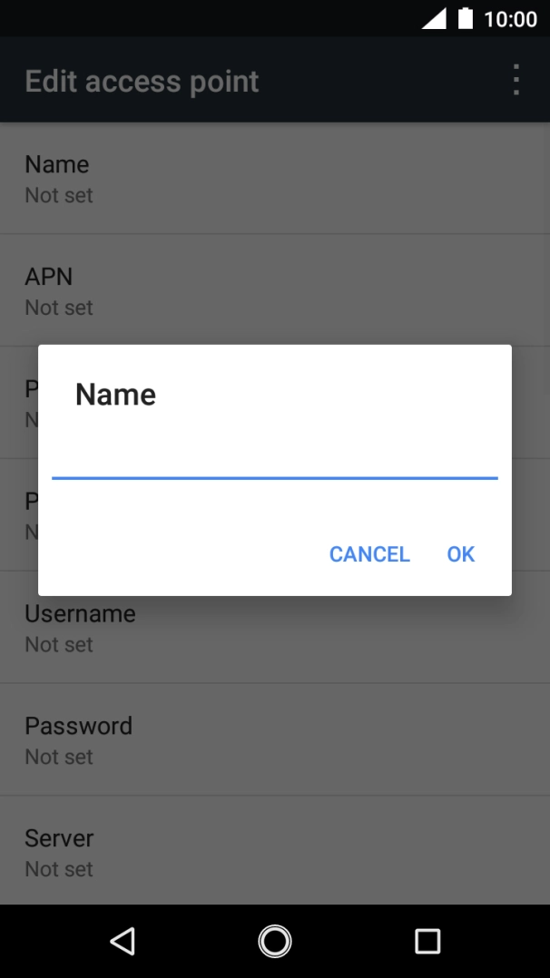 Key in O2 UK Internet and press OK. Key in O2 UK Internet and press OK.