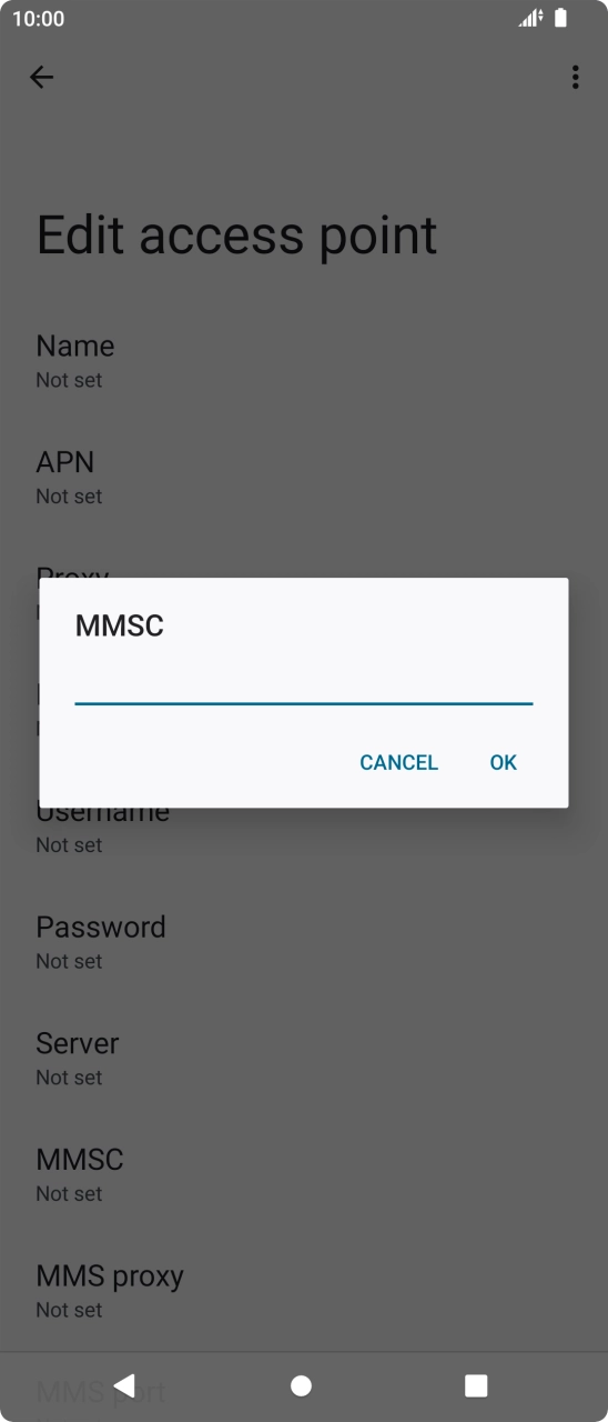 Key in http://mmsc.mms.o2.co.uk:8002 and press OK.