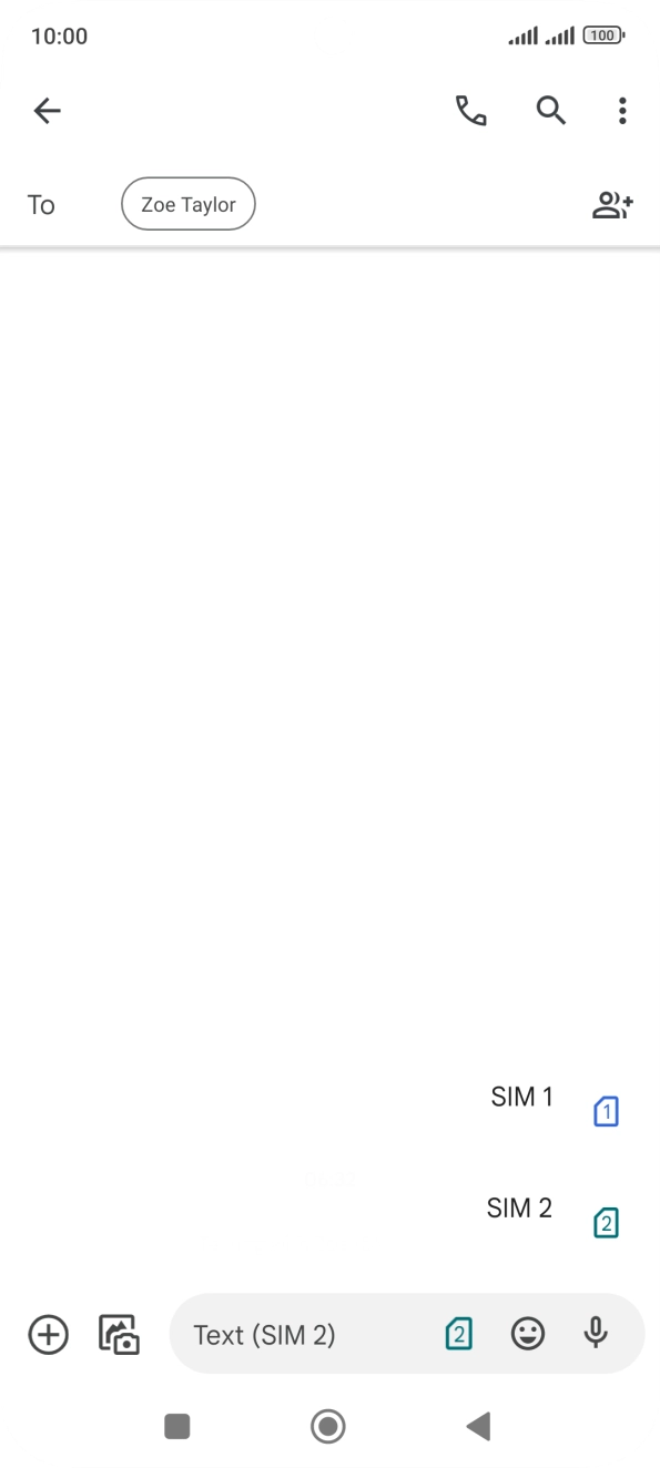 Press the required SIM. Press the required SIM.