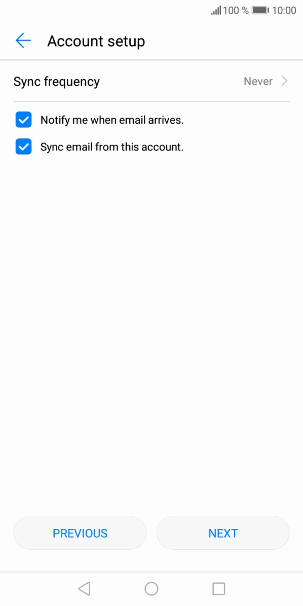 Press the drop down list next to 'Sync frequency'. Press the drop down list next to 'Sync frequency'.